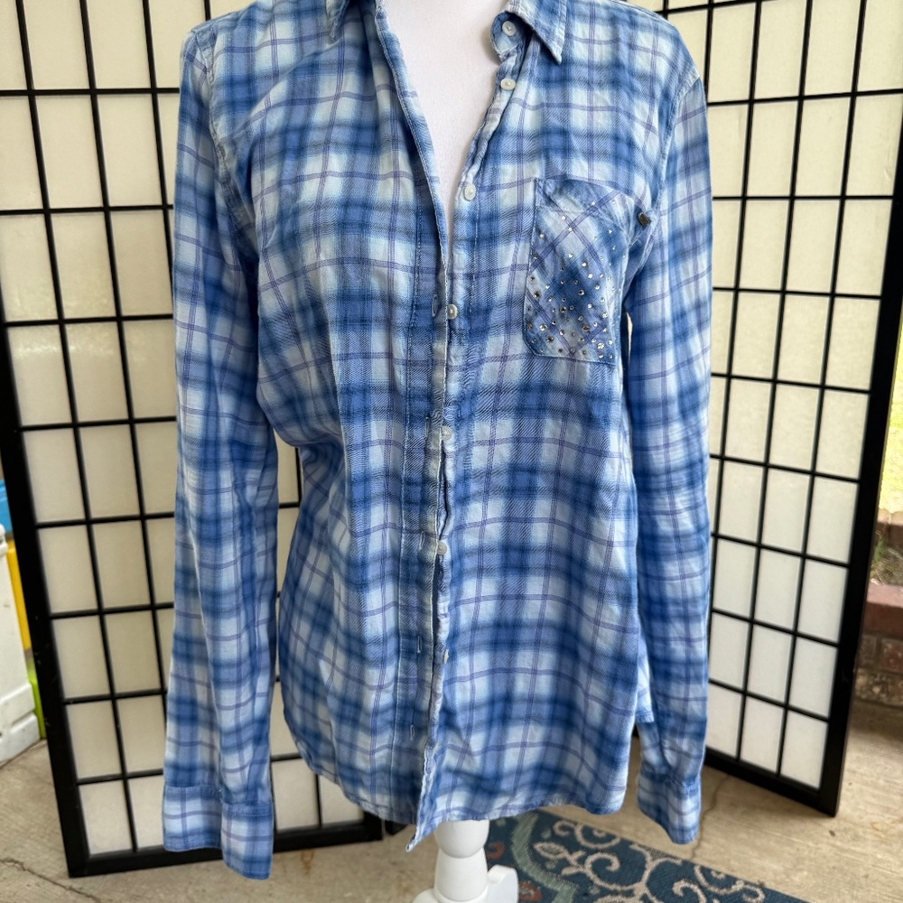Pink Victoria Secret Plaid Button Up Women’s Large